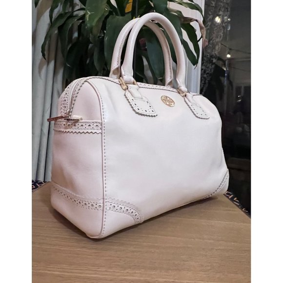 ♦️AUTHENTIC TORY BURCH WHITE RIBBON ROBINSON TOTE/SHOULDER BAG - Picture 9 of 15